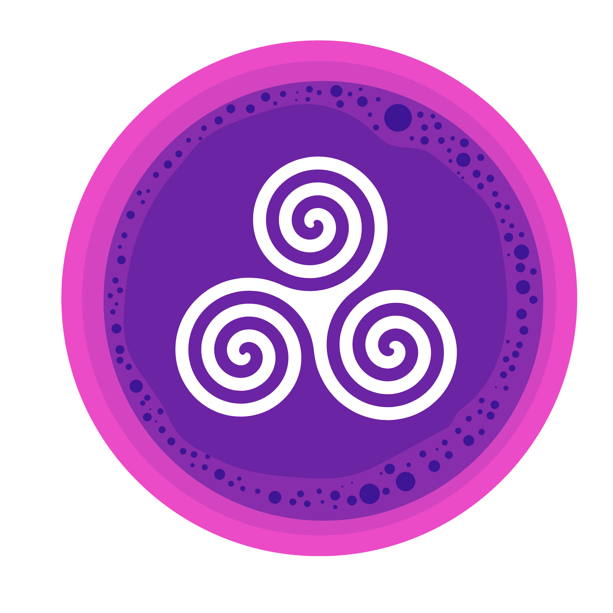 Cupán Focail — Purple stamp